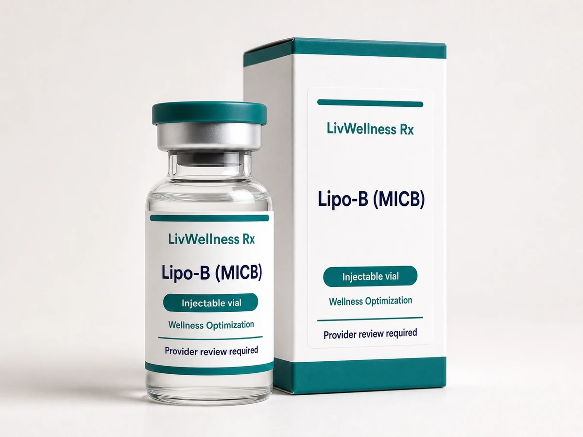 LivWellness Rx Lipo-B (MICB) product packaging.