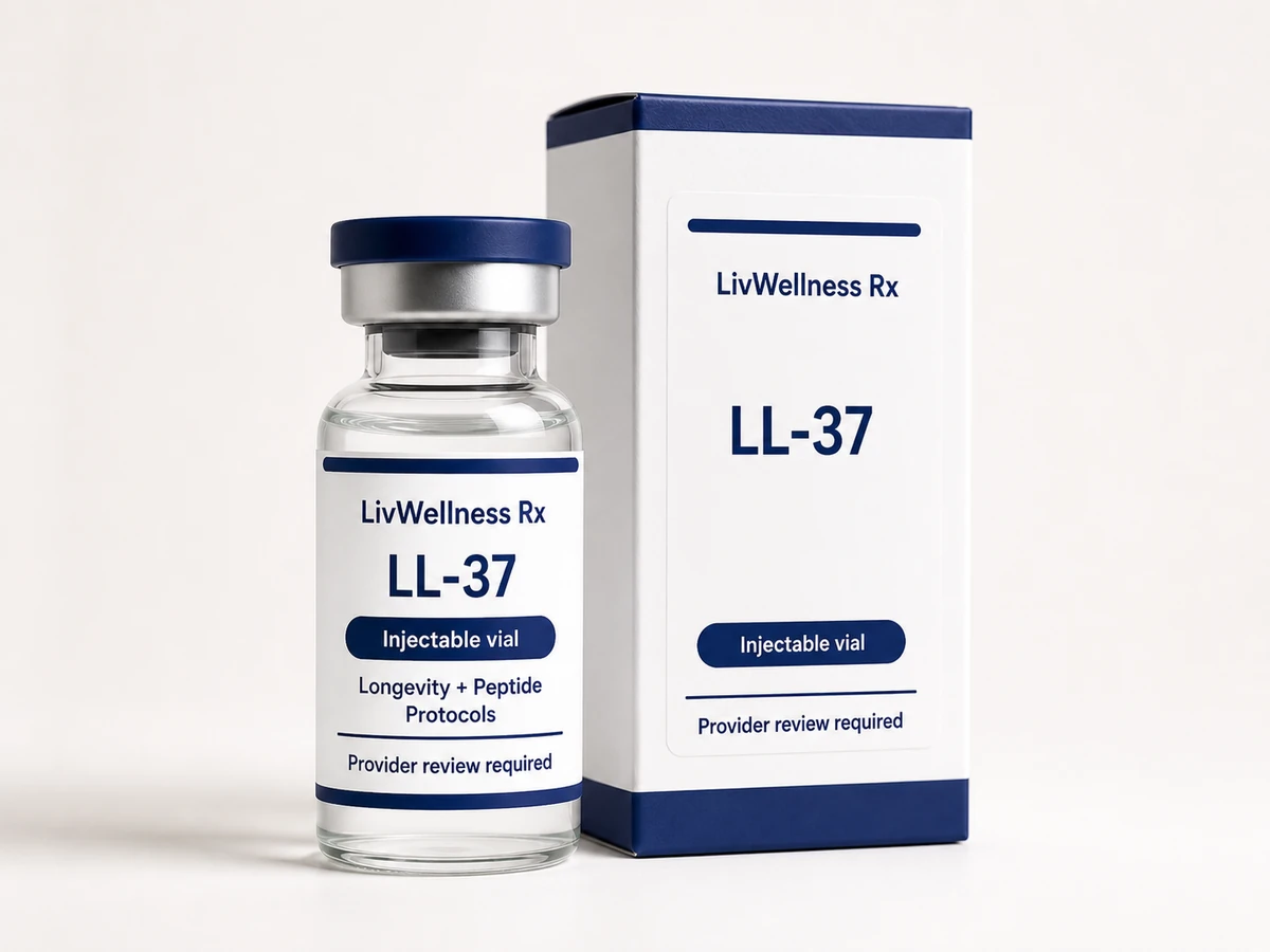 LivWellness Rx LL-37 product packaging.