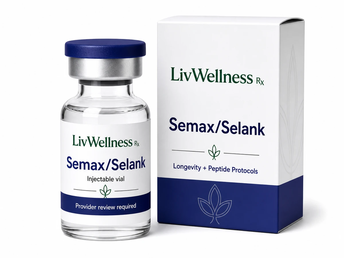 LivWellness Rx Semax/Selank product packaging.